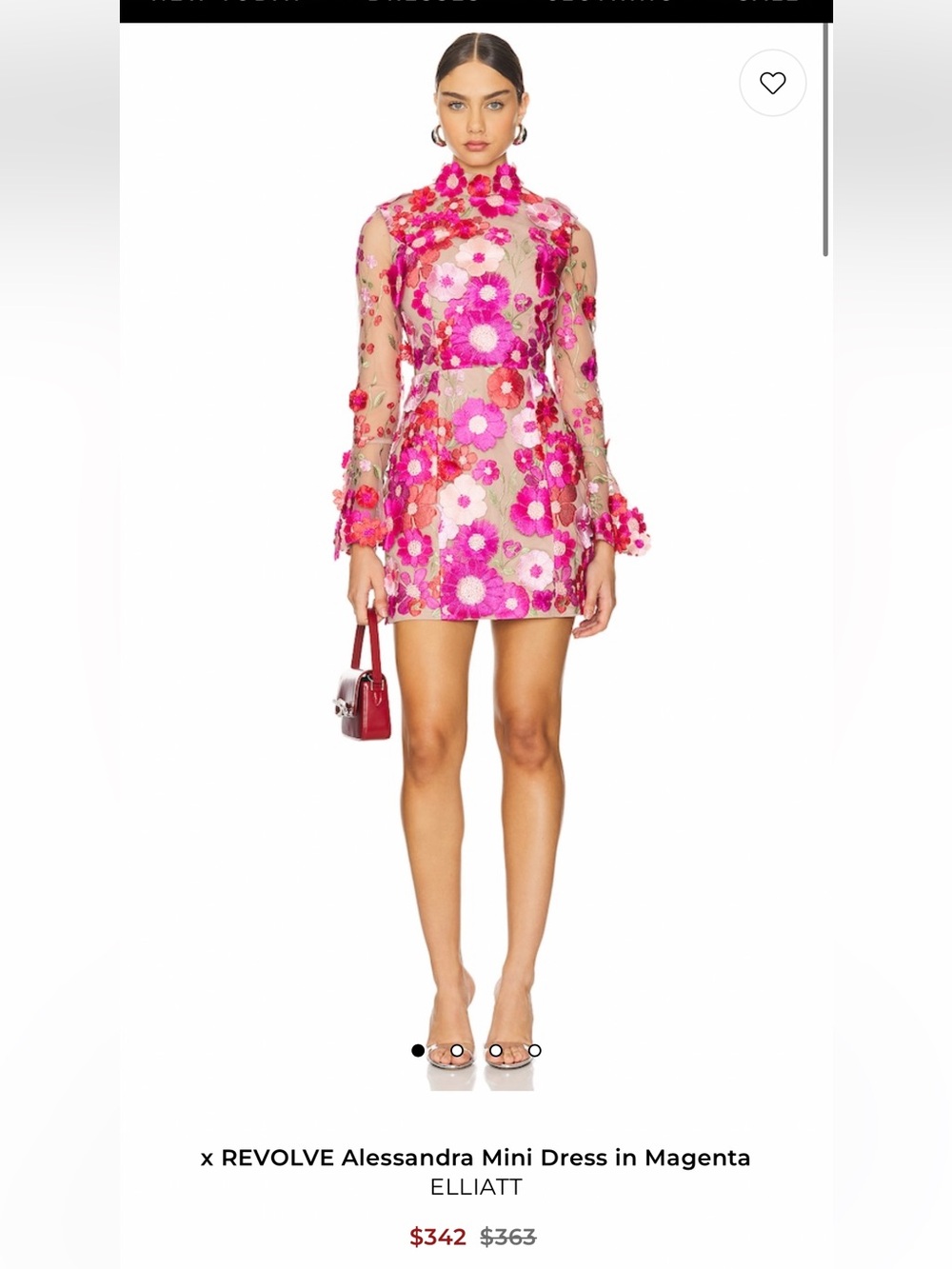 REVOLVE Alessandra Mini Dress in Magenta